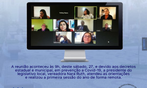 Primeira Sessão Ordinária de 2021, da Câmara Municipal de Arneiroz, Realizada de Forma Remota.